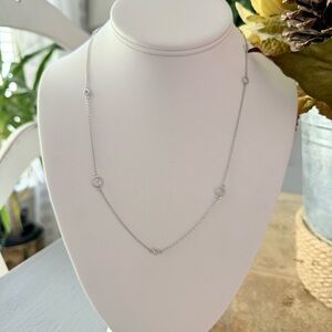 Judith Ripka Floating CZ Necklace NEW